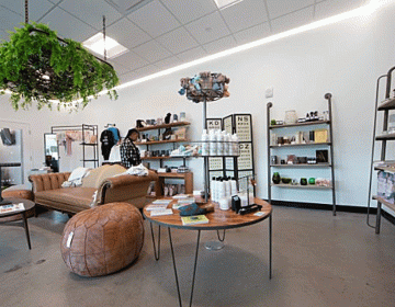 1776, a new co-working space has opened up in the Cherry Hill Mall. The space includes a small retail store (Courtesy PREIT)