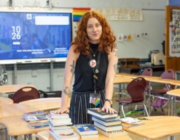 Kate Conroy, an English and journalism teacher at William L. Sayre High School in Philadelphia, has banned generative AI in her classes. (Kimberly Paynter/WHYY)