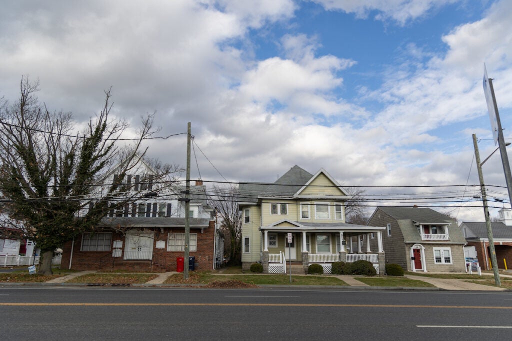 Houses on a street in Bridgeton, N.J.