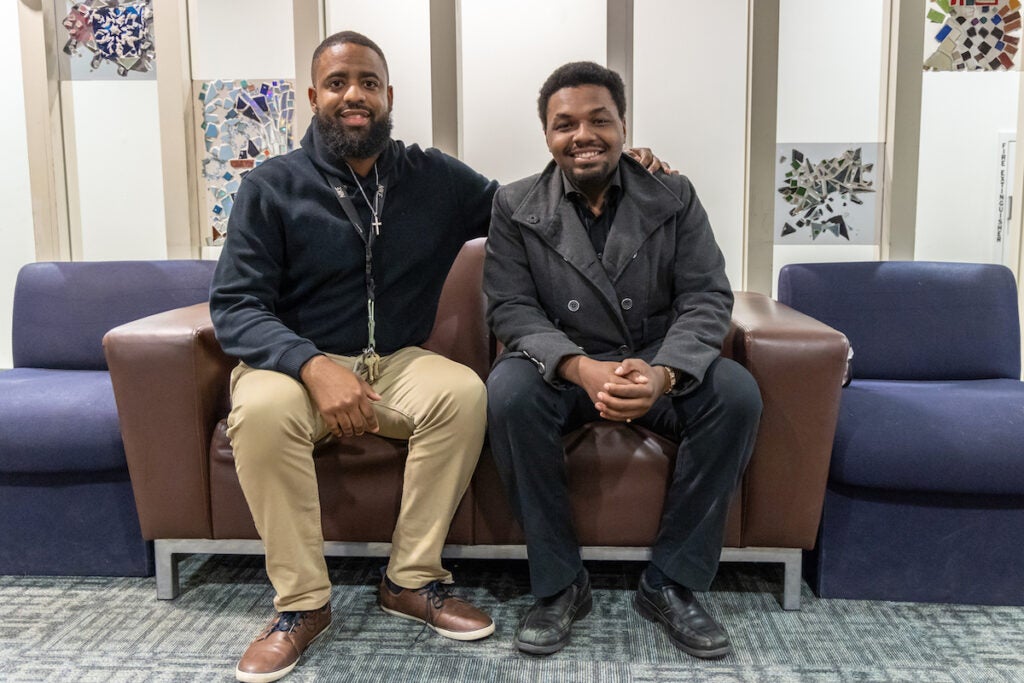 Kenny Greer, left, with Cliff Chavous, right.