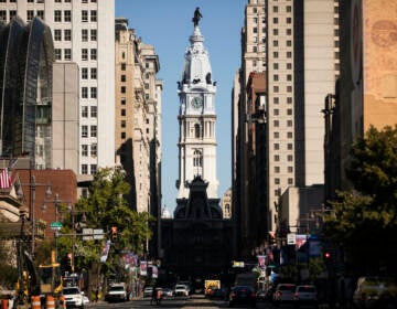 City Hall is pictured from afar