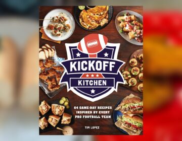 The cover of the cookbook, 'Kickoff Kitchen'