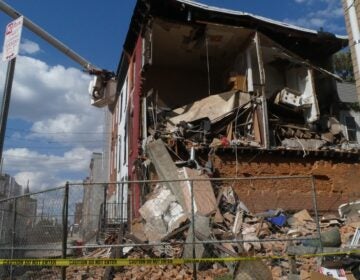 a collapsed Philadelphia house