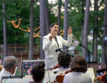 Michelle Di Russo conducting the North Carolina Symphony