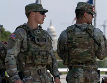 National Guard members patroling