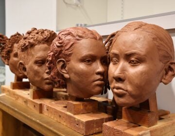 Practice sculptures by University of the Arts students