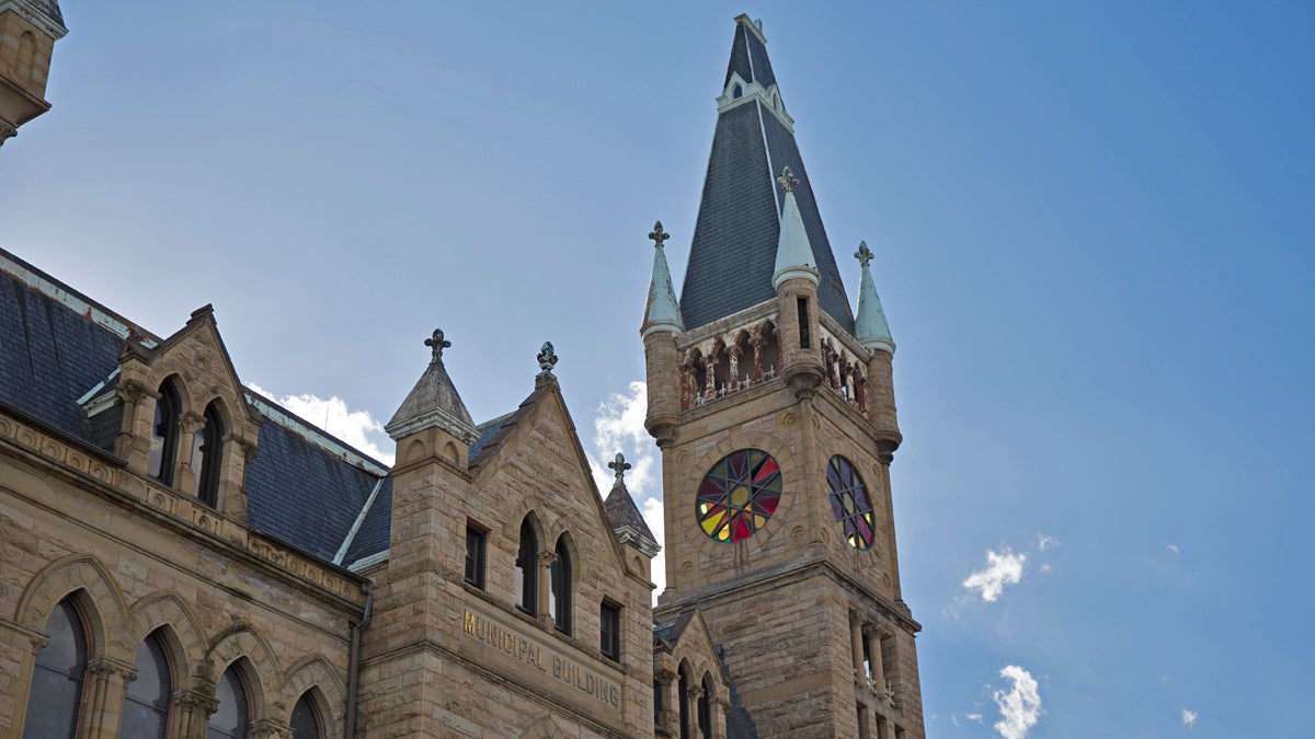  Scranton City Hall. The city’s non-uniform and police pension funds are expected to run out of money within three years; it’s firefighters' retirement fund, within two years after that. (Lindsay Lazarski/WHYY) 