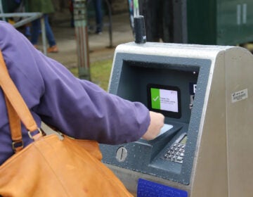 A SEPTA user taps their card