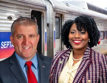 State Senator Frank Farry (left) and Speaker of the State House Joanna McClinton (right) make their cases for a fair SEPTA funding solution.

