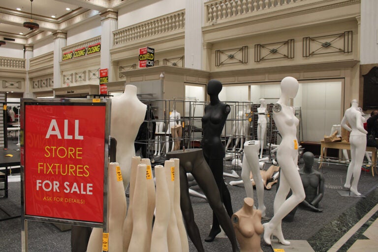 Mannequins inside the Center City Macy's