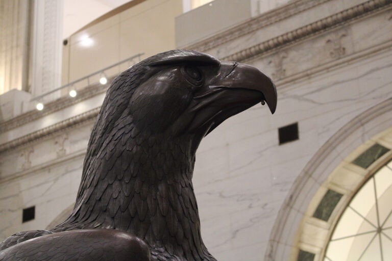 A statue of an Eagle in Philadelphia