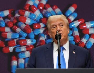 President Donald Trump speaks on Tylenol and autism at a press conference in the White House, Monday, Sept. 22, 2025, in Washington. (AP Photos; altered)